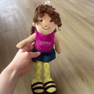 Groovy girl plush doll brown curly hair